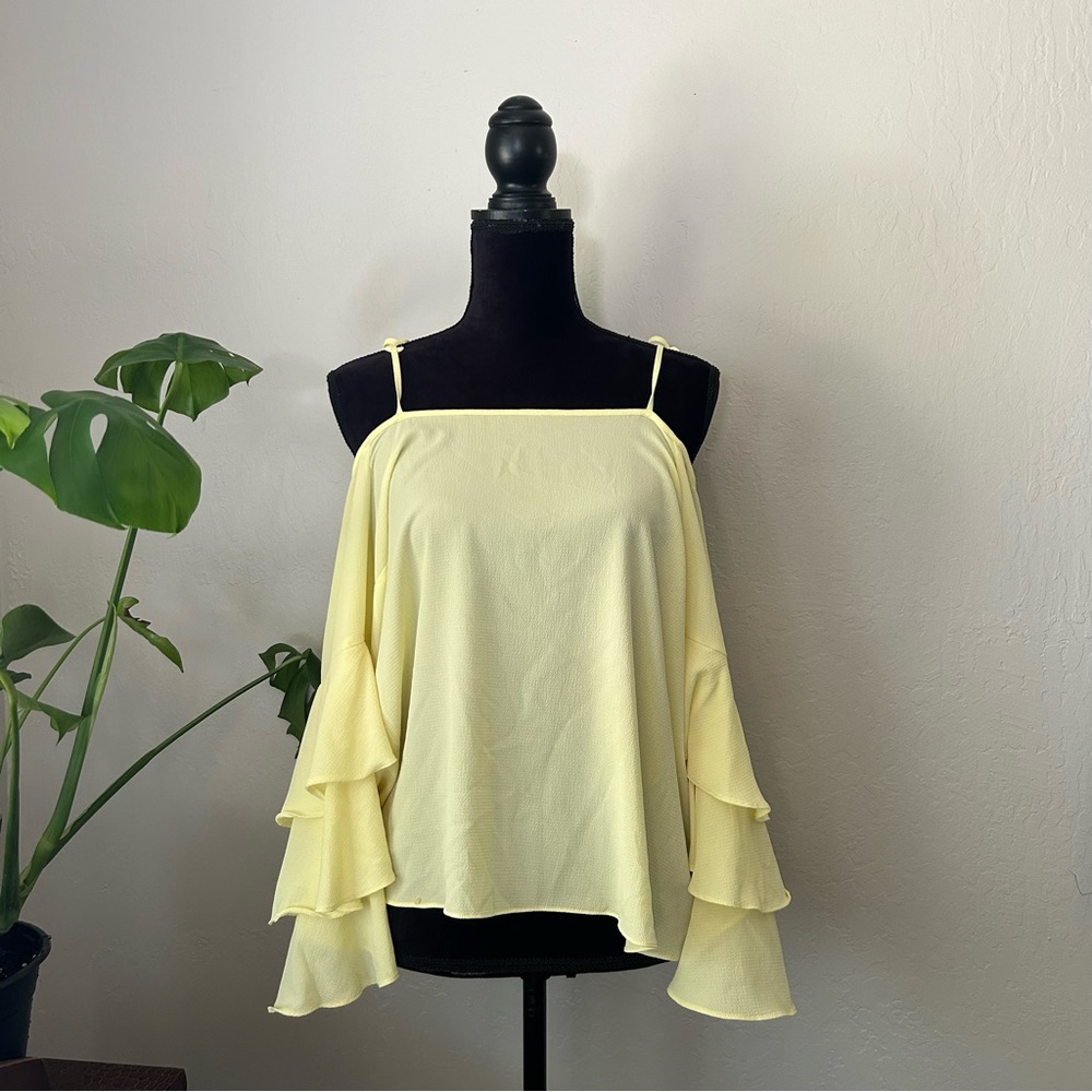 Vince Camuto Ruffle Sleeve Top